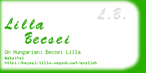 lilla becsei business card